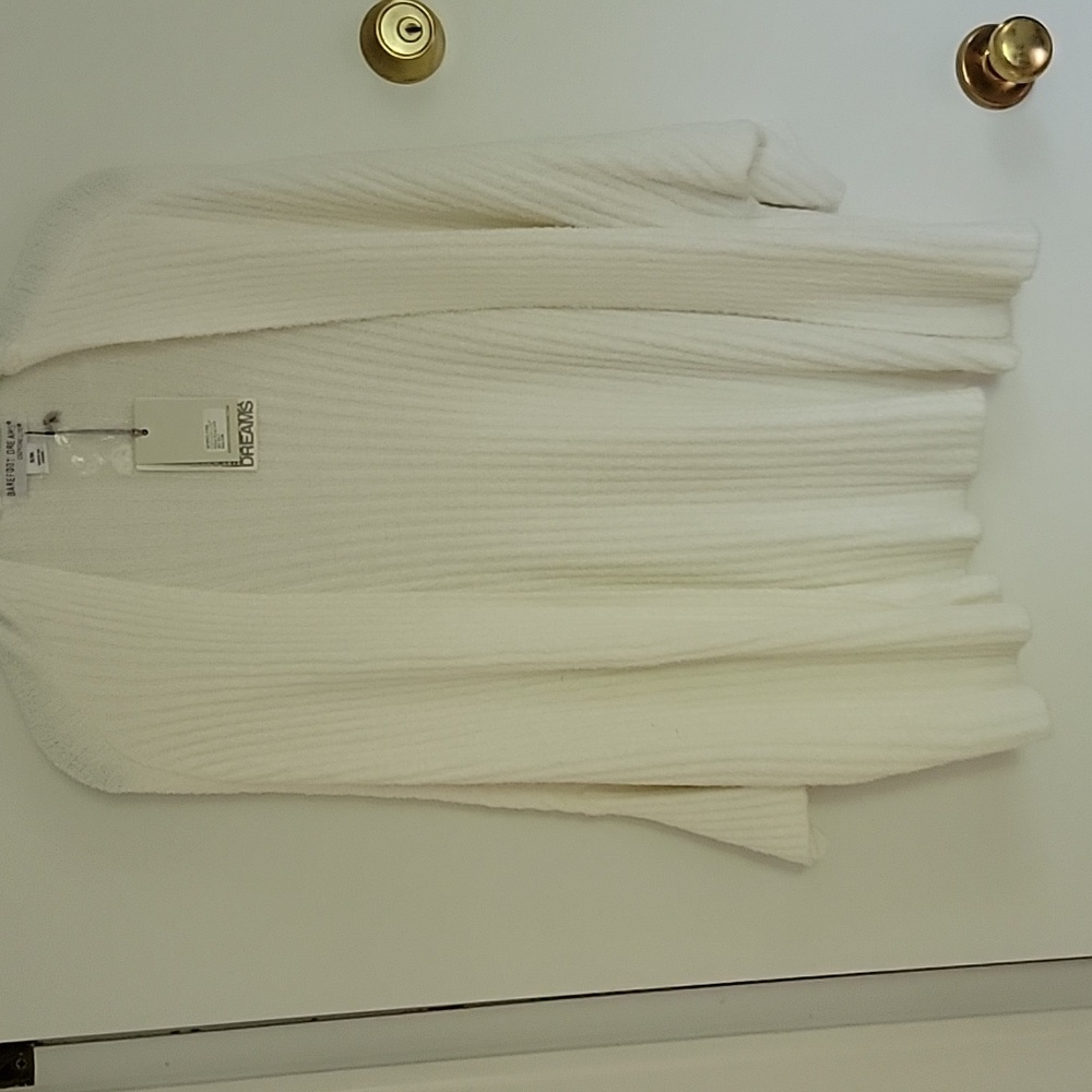 Barefoot dreams white shrug sweater